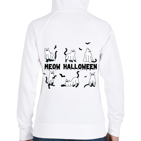 Meow Halloween-Női kapucnis pulóver