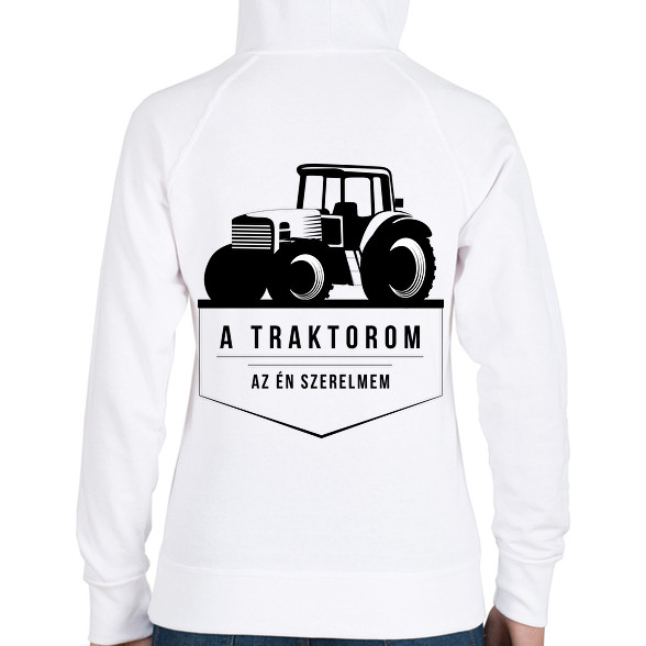 Traktor love-Női kapucnis pulóver