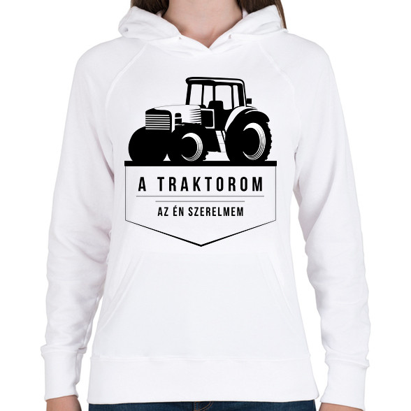 Traktor love-Női kapucnis pulóver