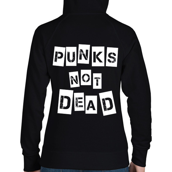 Punks not dead-Női kapucnis pulóver