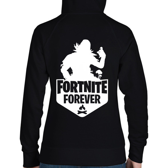 Fortnite Forever - Raven (Fehér)-Női kapucnis pulóver