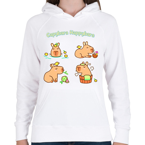 Capybara Happybara-Női kapucnis pulóver