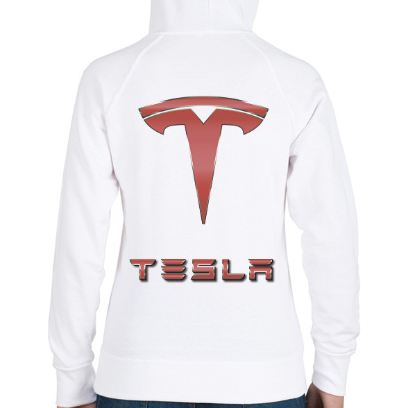 Tesla-Női kapucnis pulóver