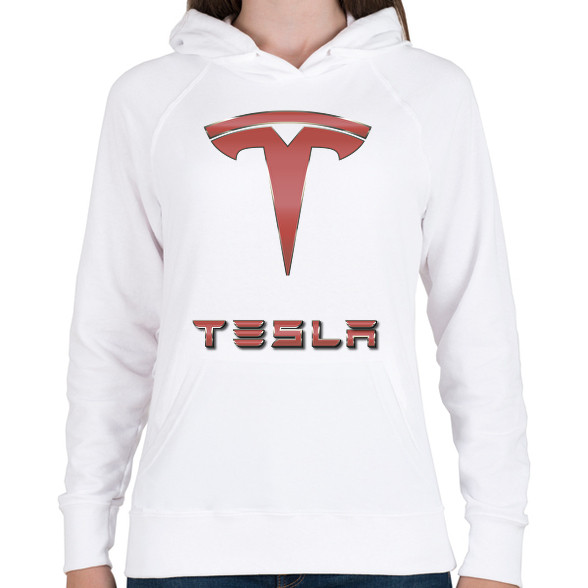 Tesla-Női kapucnis pulóver