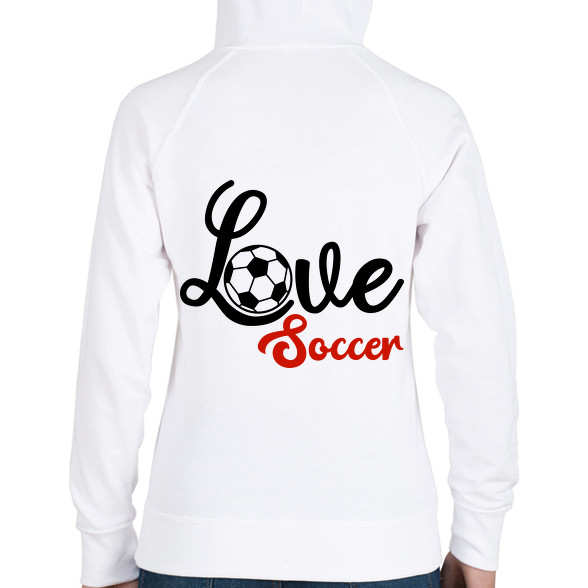 Love Soccer-Női kapucnis pulóver