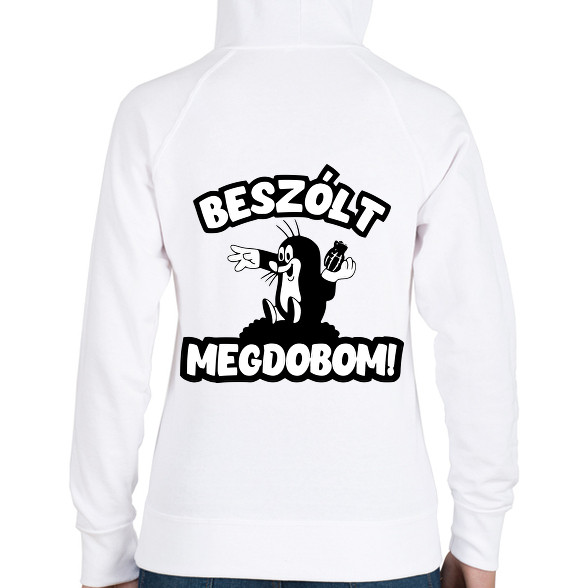 Beszólt megdobom!-Női kapucnis pulóver