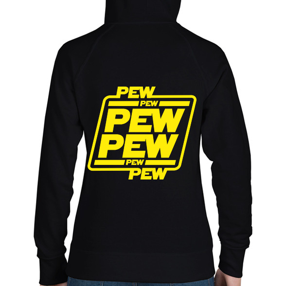 Pew pew pew-Női kapucnis pulóver