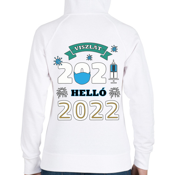 Helló 2022 - újév-Női kapucnis pulóver