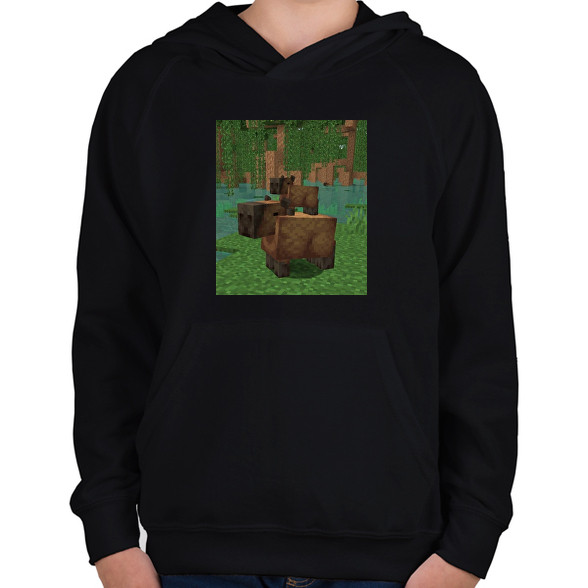 Minecraft Capybara-Gyerek kapucnis pulóver