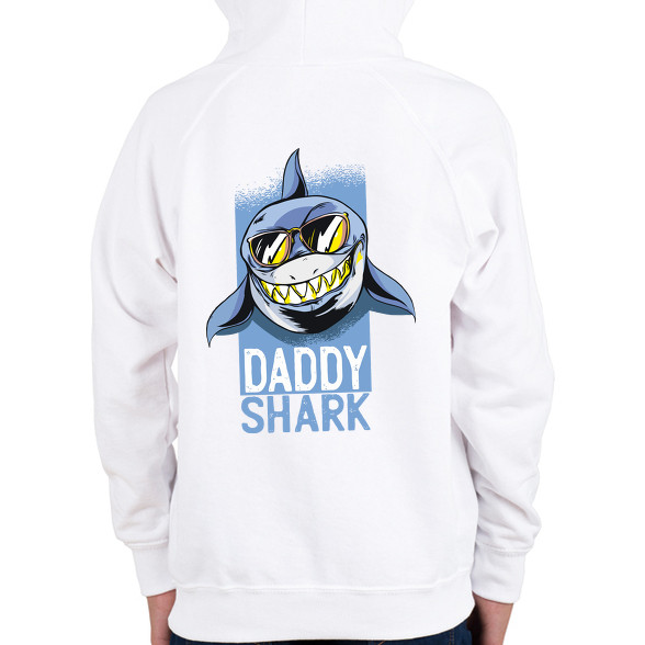 Daddy shark - apa cápa-Gyerek kapucnis pulóver