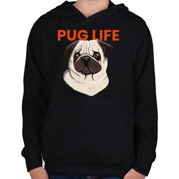 PUG LIFE-Gyerek kapucnis pulóver