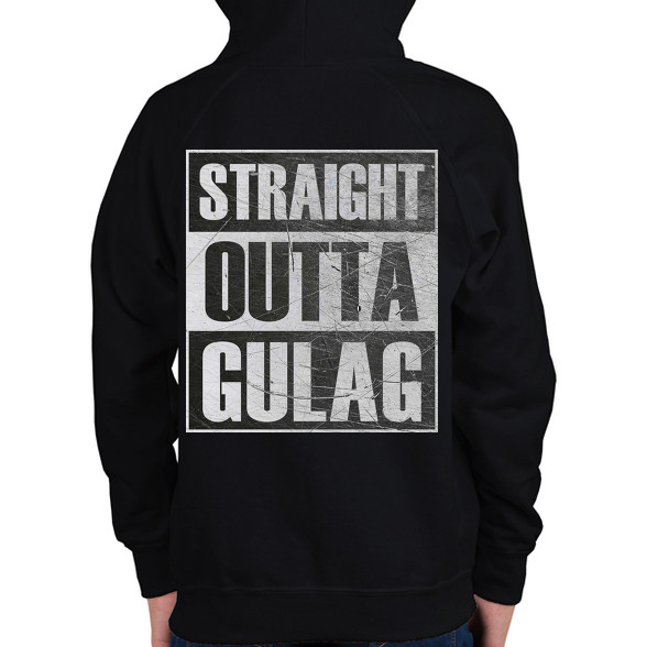 Straight Outta Gulag-Gyerek kapucnis pulóver