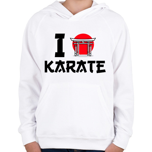 I love Karate-Gyerek kapucnis pulóver