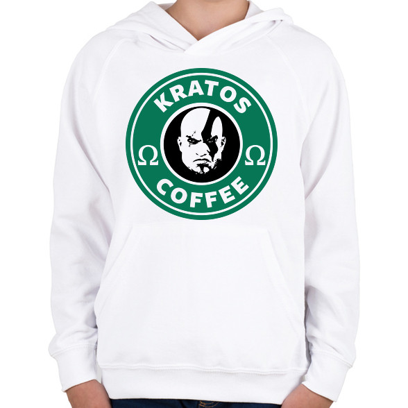 Kratos Coffee-Gyerek kapucnis pulóver