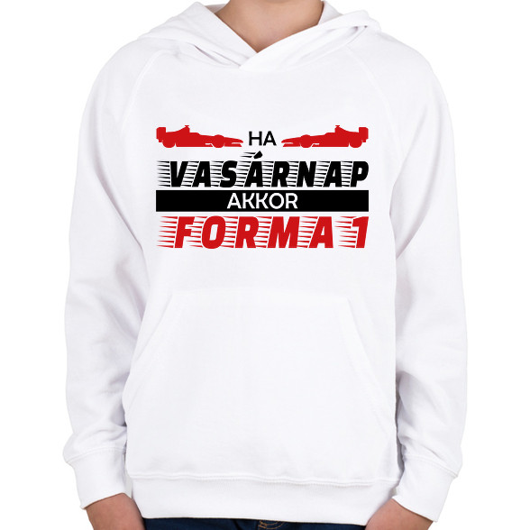 Vasárnap - Forma 1-Gyerek kapucnis pulóver