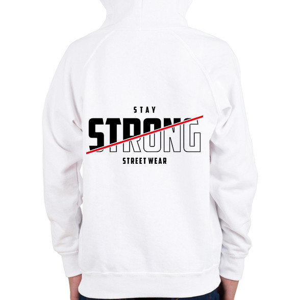 Stay Strong Street Wear-Gyerek kapucnis pulóver