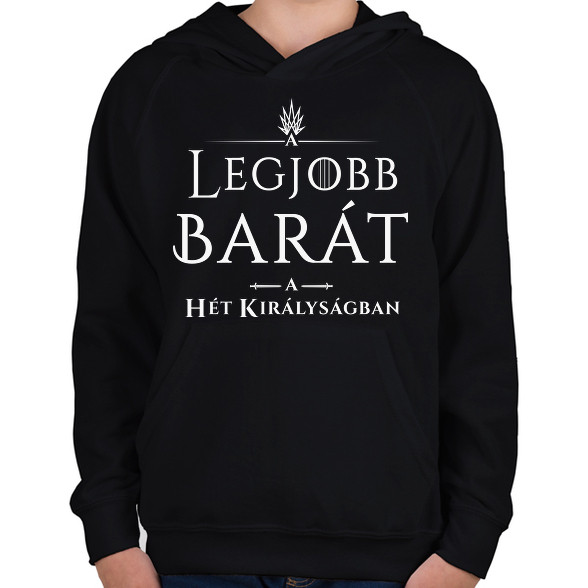 got-legjobb-barat-white-Gyerek kapucnis pulóver