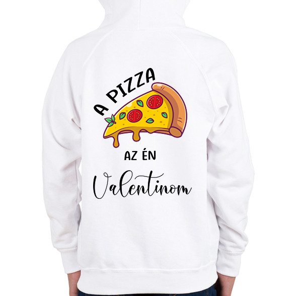 Pizza Valentin nap-Gyerek kapucnis pulóver