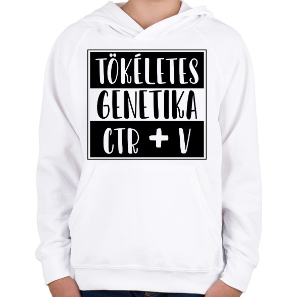 Tökéletes genetika Ctr+V-Gyerek kapucnis pulóver