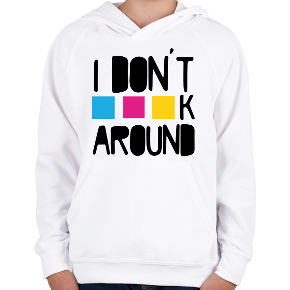 I don't CMYK around-Gyerek kapucnis pulóver