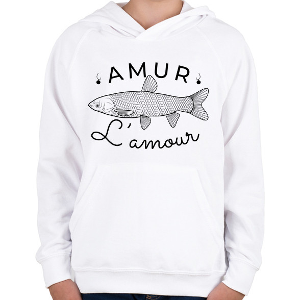 Amur Lamour Black-01-Gyerek kapucnis pulóver