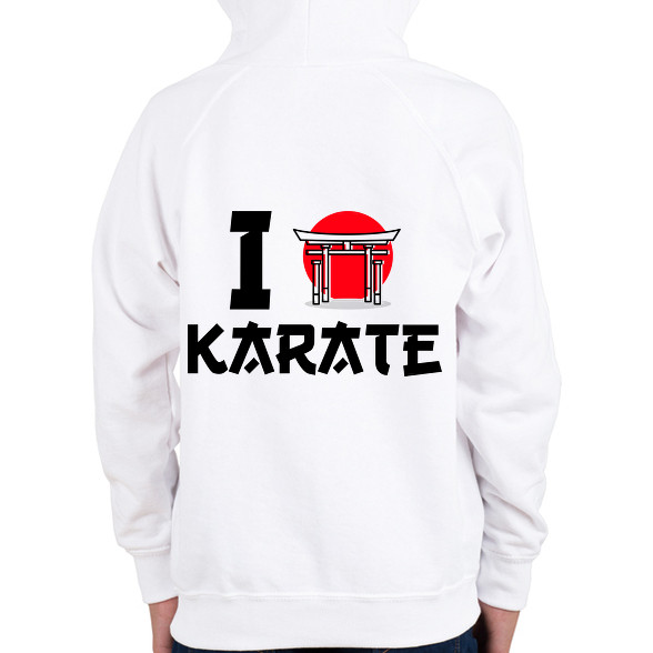 I love Karate-Gyerek kapucnis pulóver