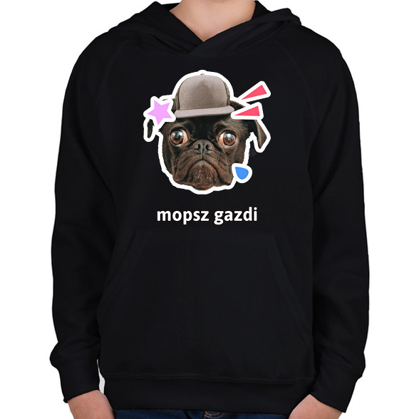 mopsz gazdi 2-Gyerek kapucnis pulóver