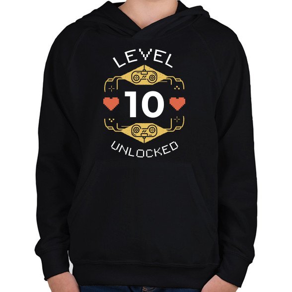 Level 10 unlocked-Gyerek kapucnis pulóver