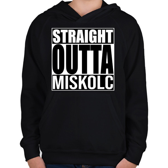 Straight Outta Miskolc-Gyerek kapucnis pulóver