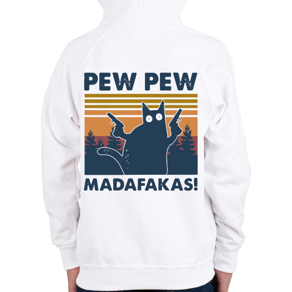 Pew Pew Madafakas cica-Gyerek kapucnis pulóver