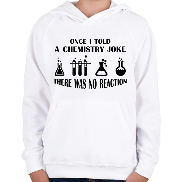 Chemistry joke (black)-Gyerek kapucnis pulóver