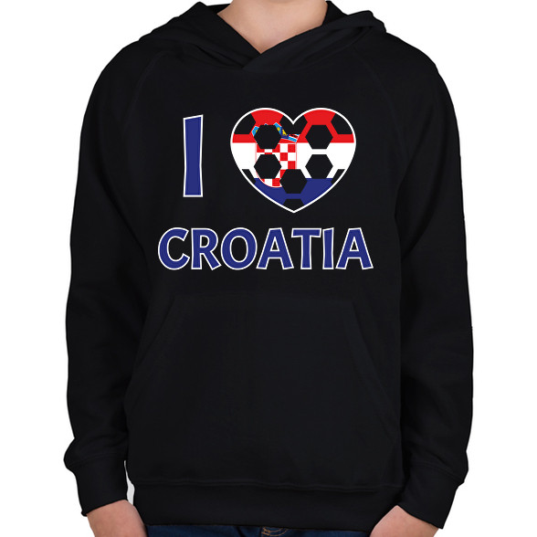 I love Croatia-Gyerek kapucnis pulóver