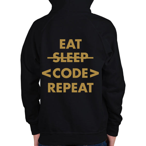 Eat, Code, Repeat-Gyerek kapucnis pulóver