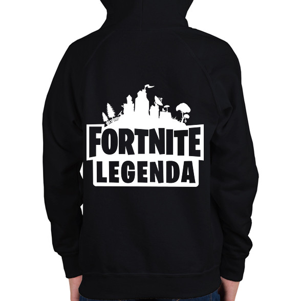 Fortnite Legenda - Fehér-Gyerek kapucnis pulóver