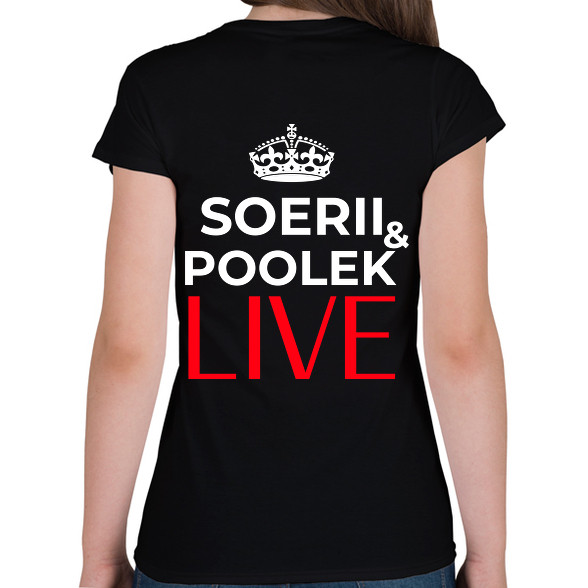 SOERII AND POOLEK LIVE-Női V-nyakú póló