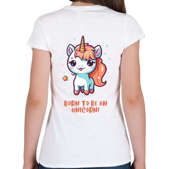 Born to be an unicorn-Női V-nyakú póló