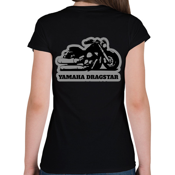 Yamaha Dragstar motor-Női V-nyakú póló