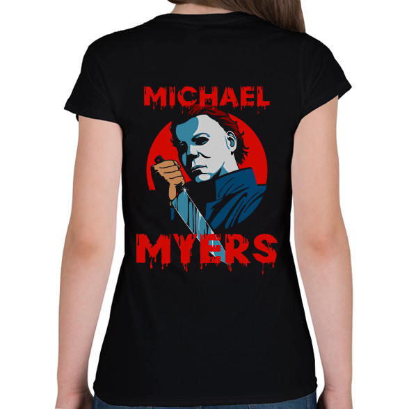 Michael Myers-Női V-nyakú póló