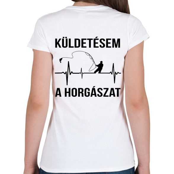 Küldetésem a horgászat-Női V-nyakú póló