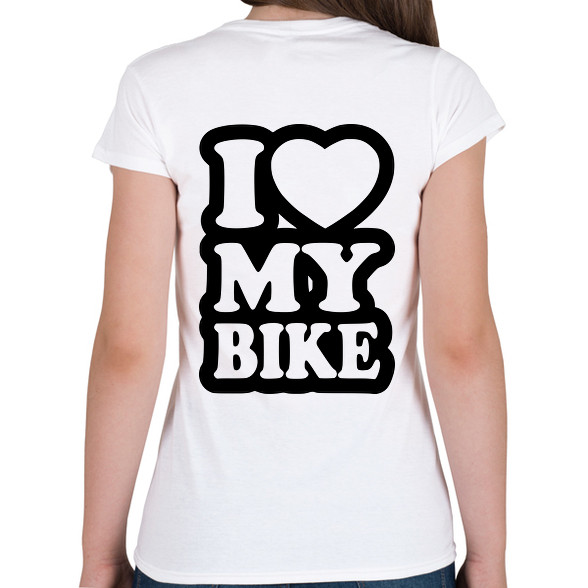 I love my bike-Női V-nyakú póló