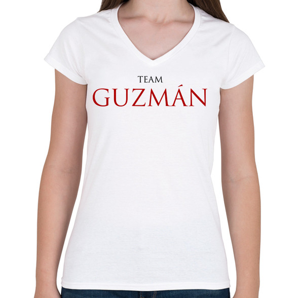 Team Guzmán-Női V-nyakú póló