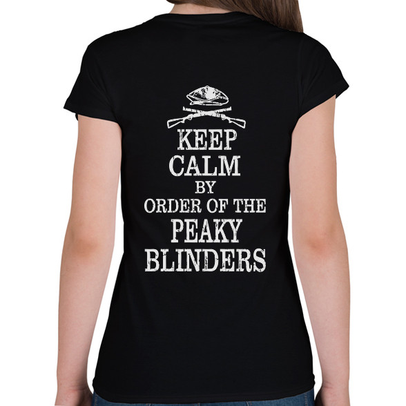 Keep calm and order-Női V-nyakú póló