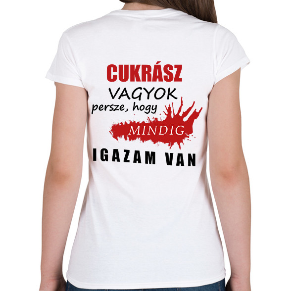 Cukrász vagyok...-Női V-nyakú póló