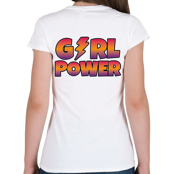 Girl power-Női V-nyakú póló