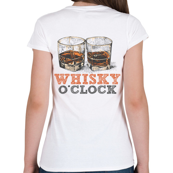 Whisky o'clock-Női V-nyakú póló