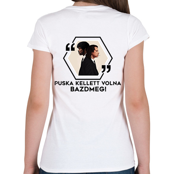 Puska kellett volna!-Női V-nyakú póló