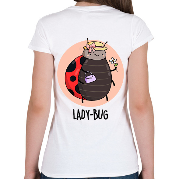 Lady-Bug-Női V-nyakú póló