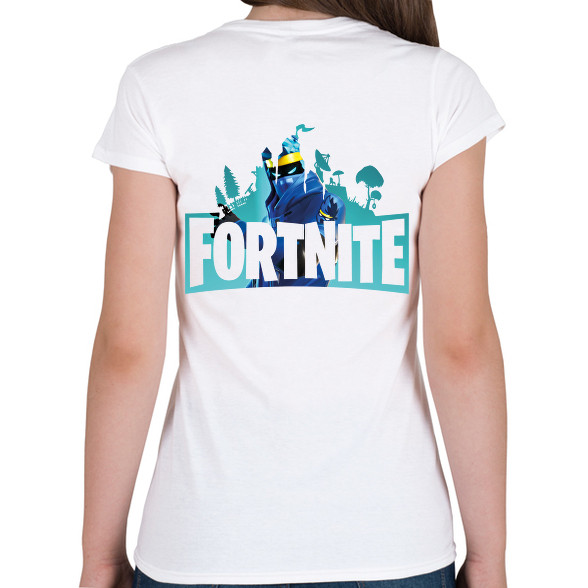 Fortnite logo Ninja-Női V-nyakú póló