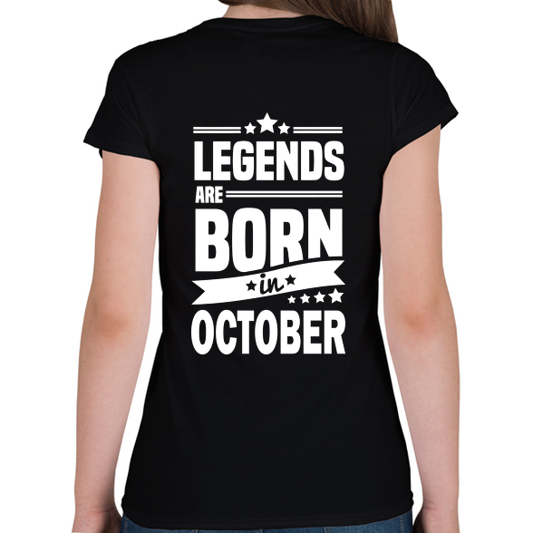A legendák októberben születnek-Női V-nyakú póló