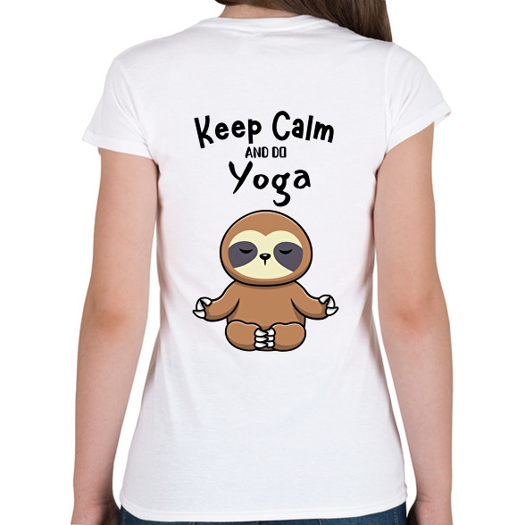 Keep calm and do yoga-Női V-nyakú póló